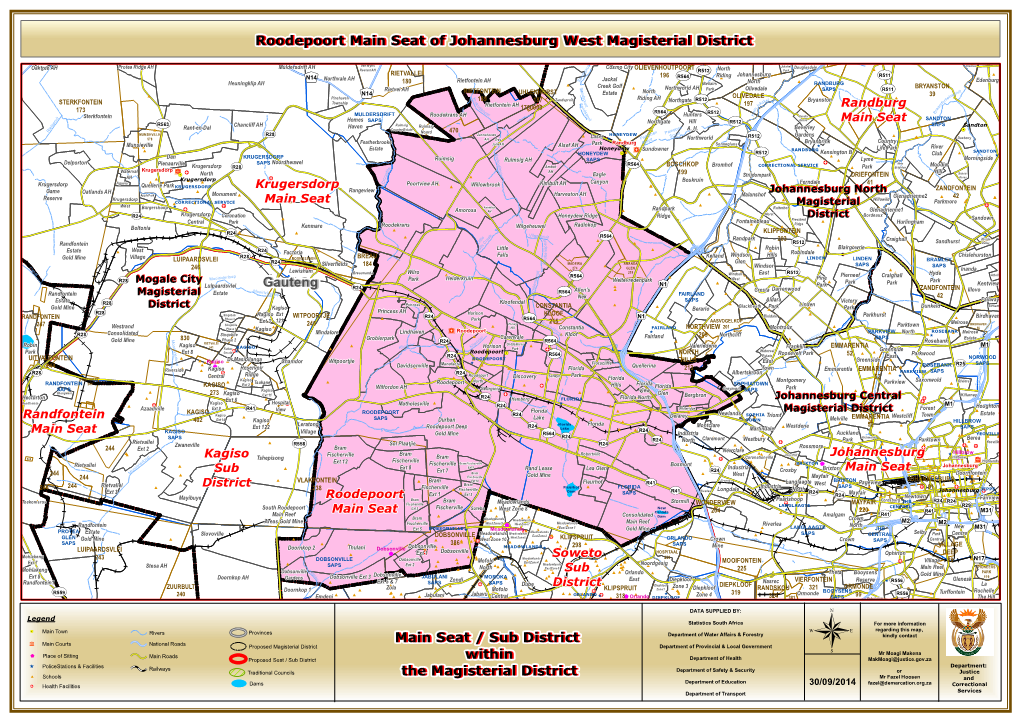 Gauteng Roodepoort Main Seat of Johannesburg West Magisterial