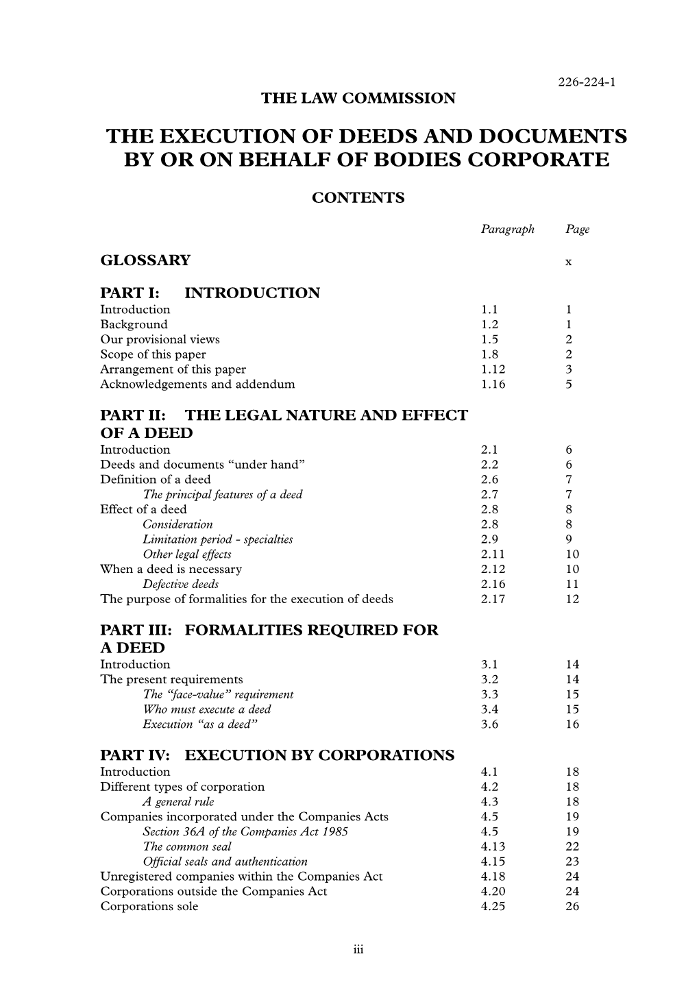 The Execution of Deeds and Documents by Or on Behalf of Bodies Corporate