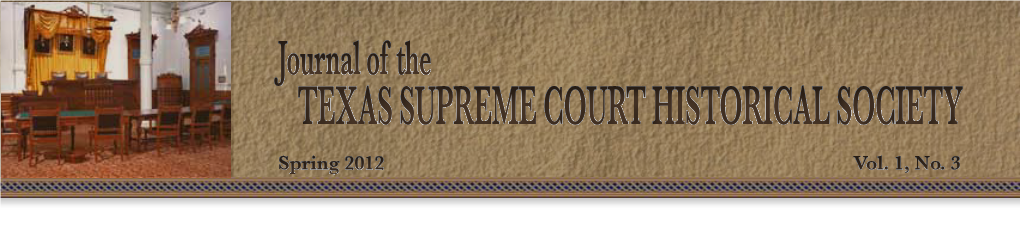 Texas Supreme Court Historical Society Journal