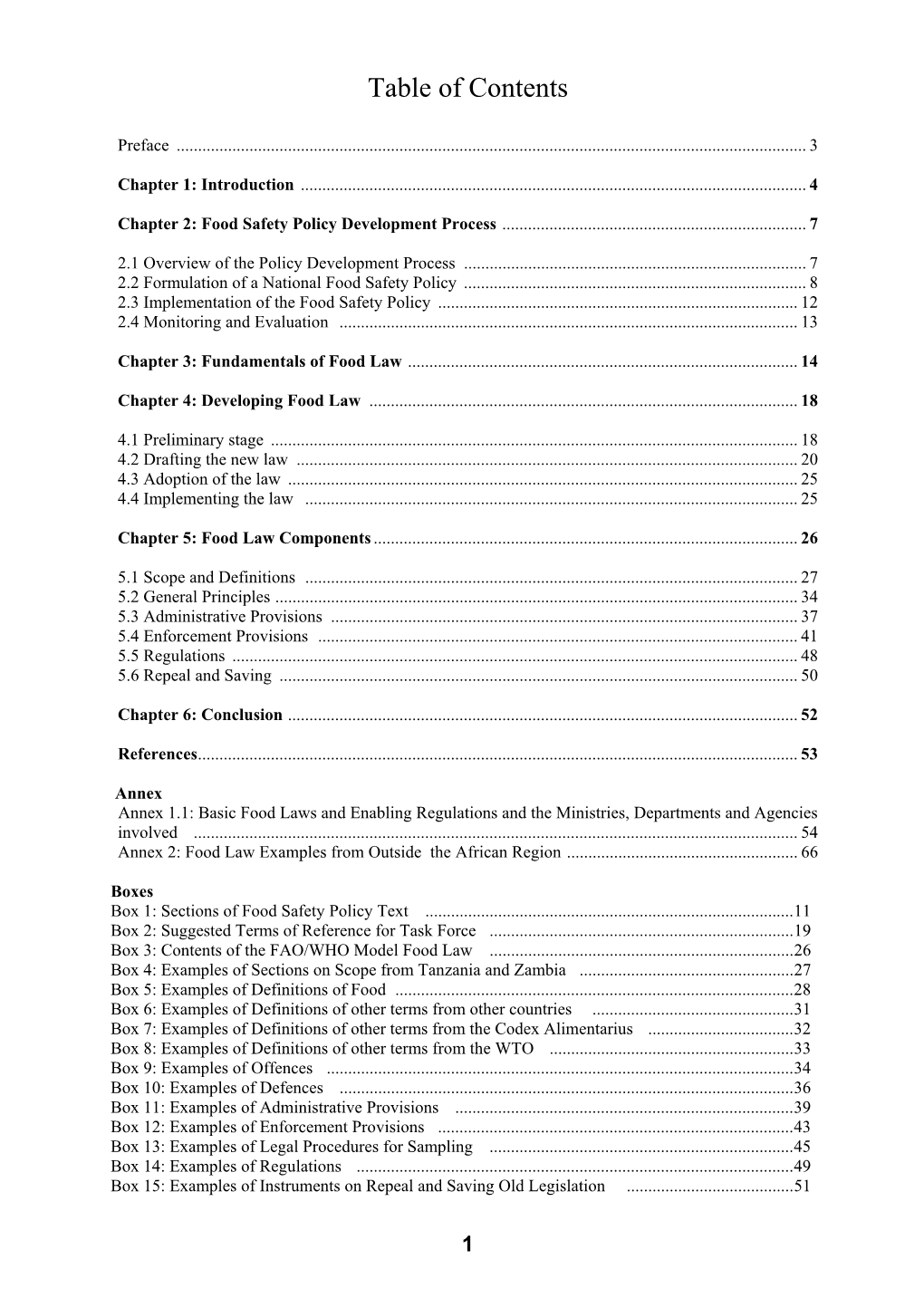 Food Safety and Nutrition Food Law Guidelines