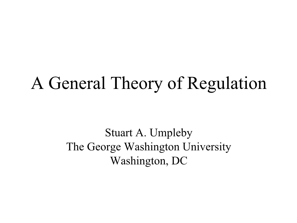 2013 PSO General Theory of Regulation 2