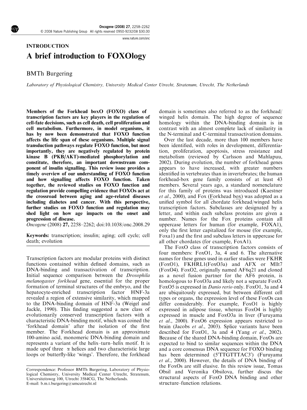 A Brief Introduction to Foxology