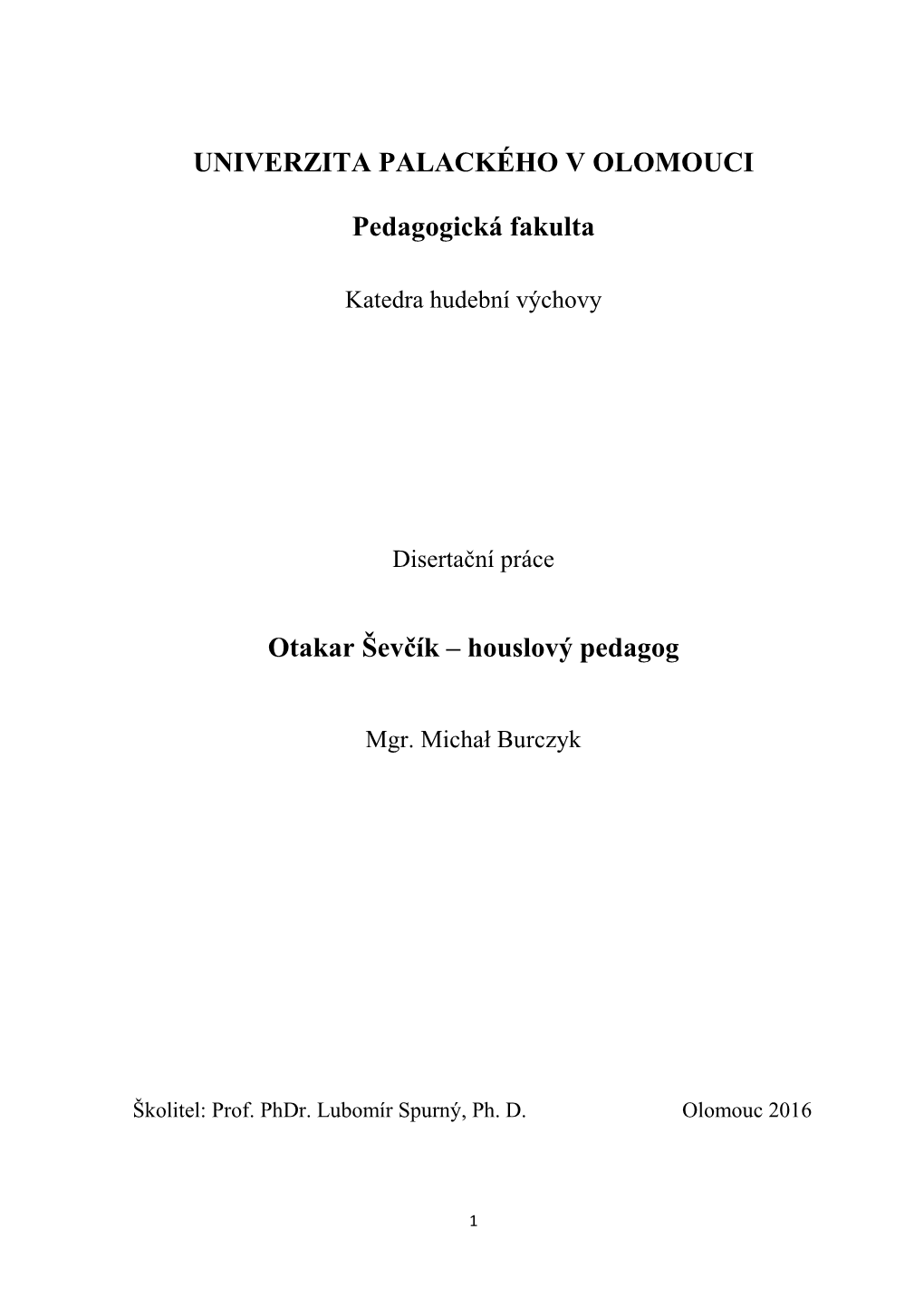 Otakar Ševčík – Houslový Pedagog