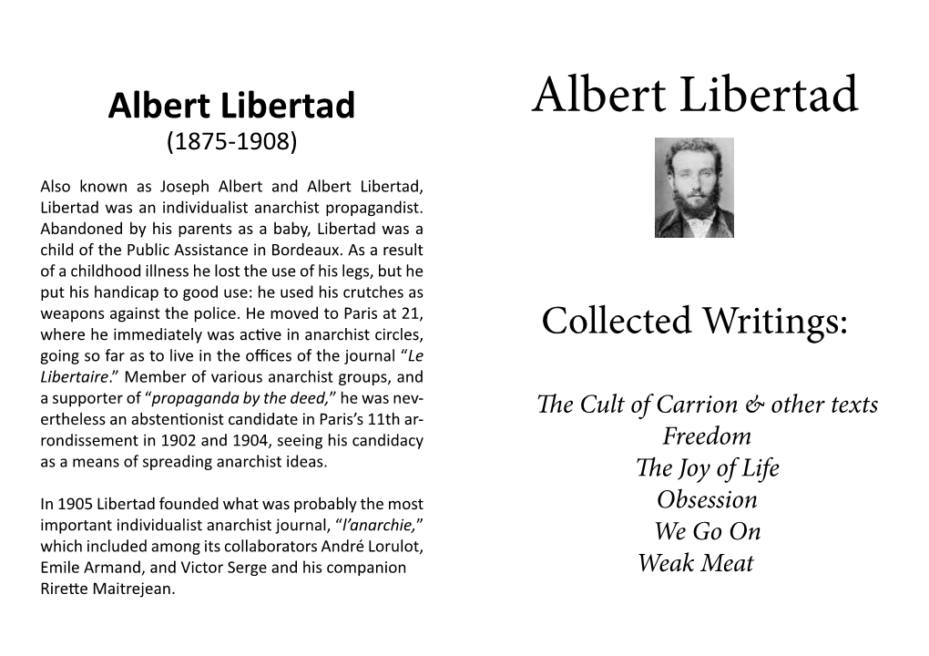 Albert Libertad Albert Libertad (1875-1908)