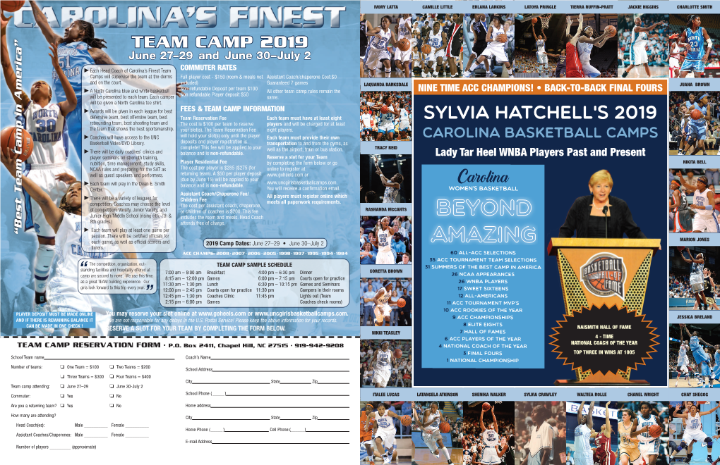 Sylvia Hatchell's 2019