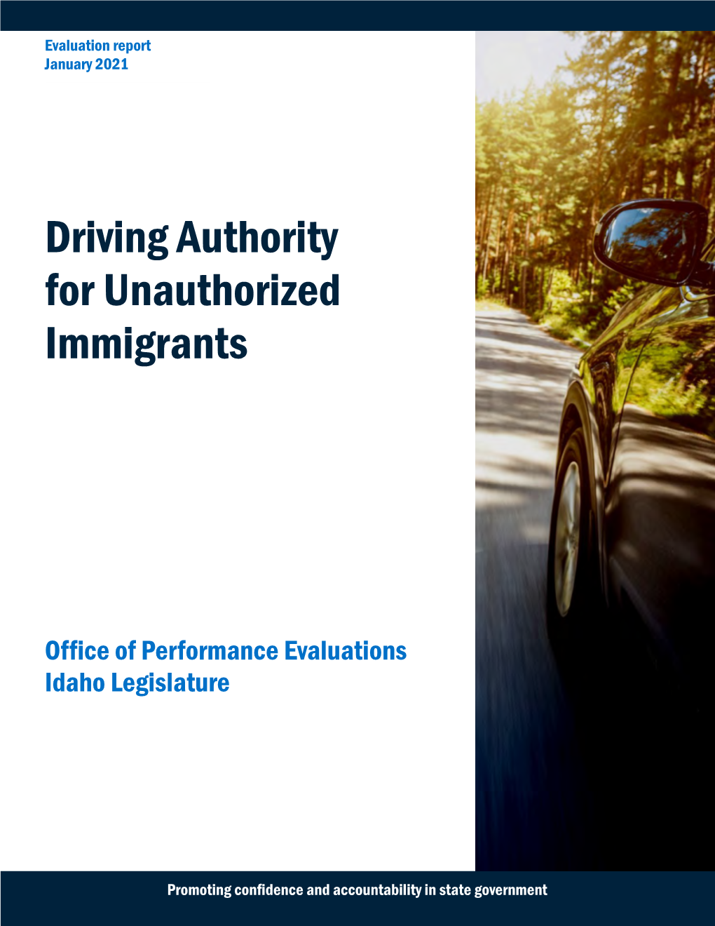 Driving Authority for Unauthorized Immigrants January 2021