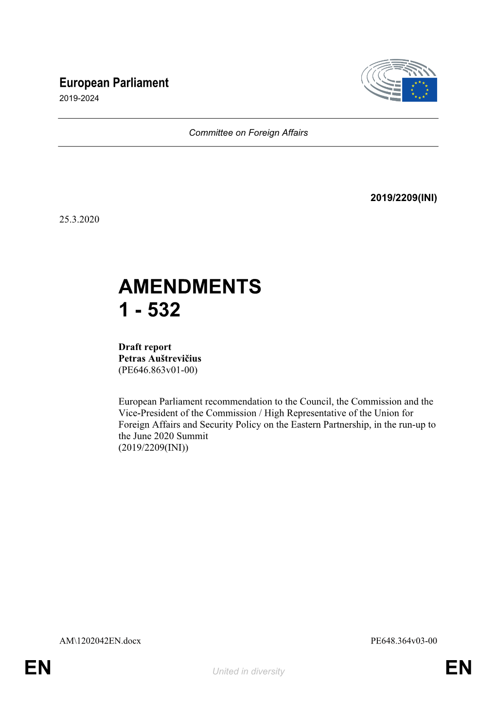 Amendments 1 - 532