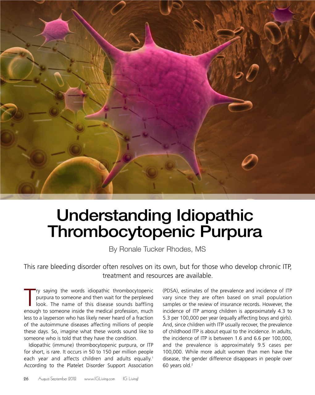 Understanding Idiopathic Thrombocytopenic Purpura by Ronale Tucker Rhodes, MS
