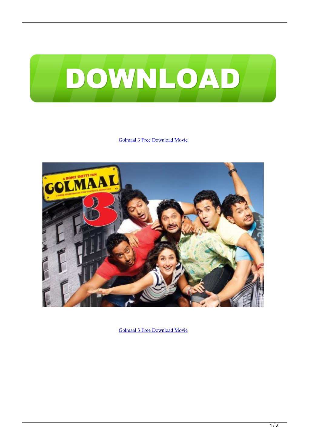 Golmaal 3 Free Download Movie