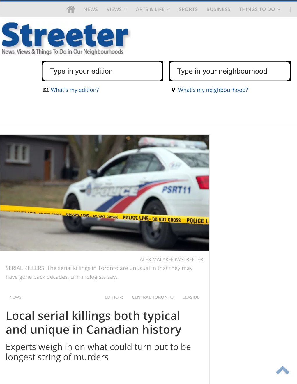 Local Serial Killings Both Typical and Unique in Canadian History