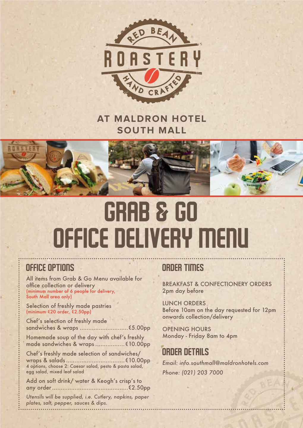 Grab & GO OFFICE Delivery Menu