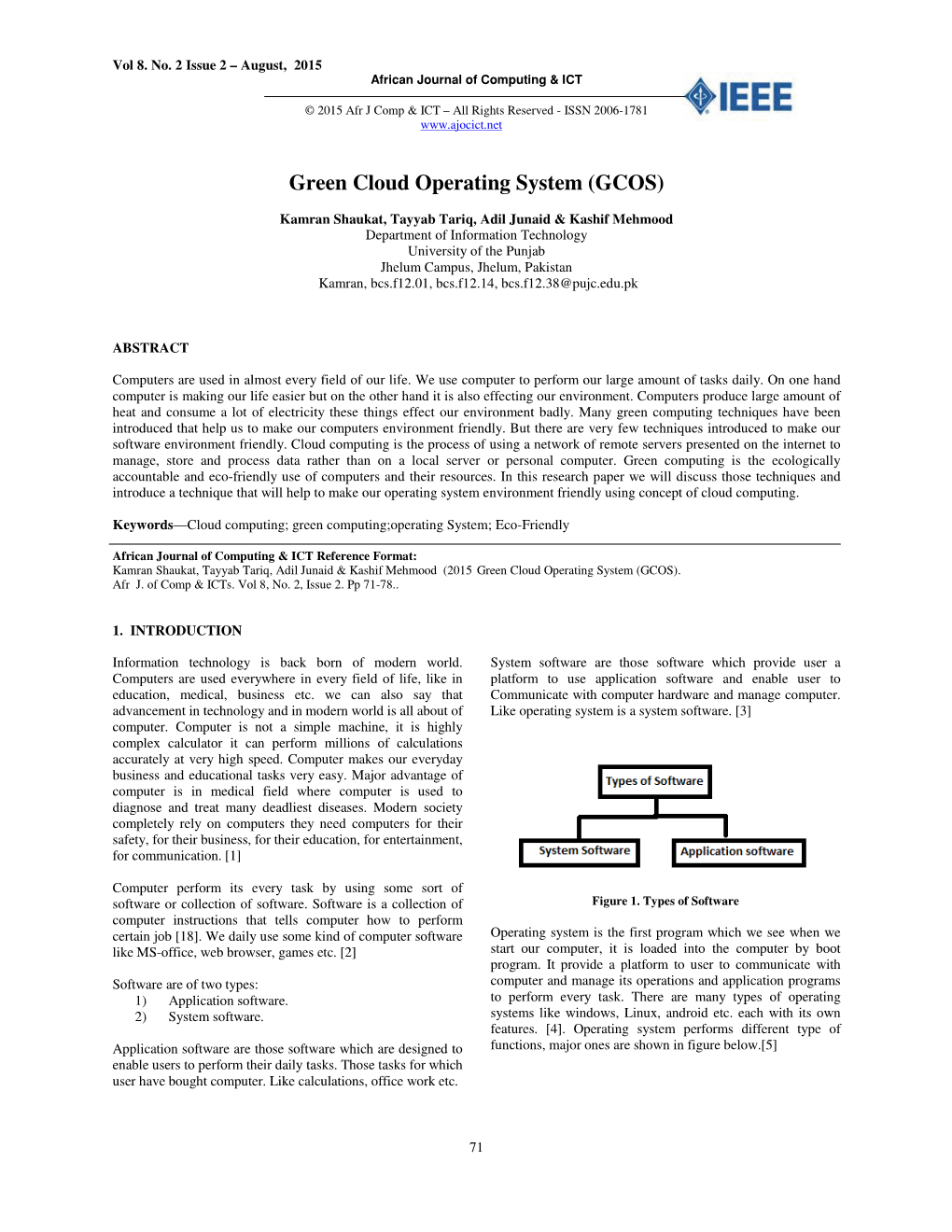 Green Cloud Operating System (GCOS)