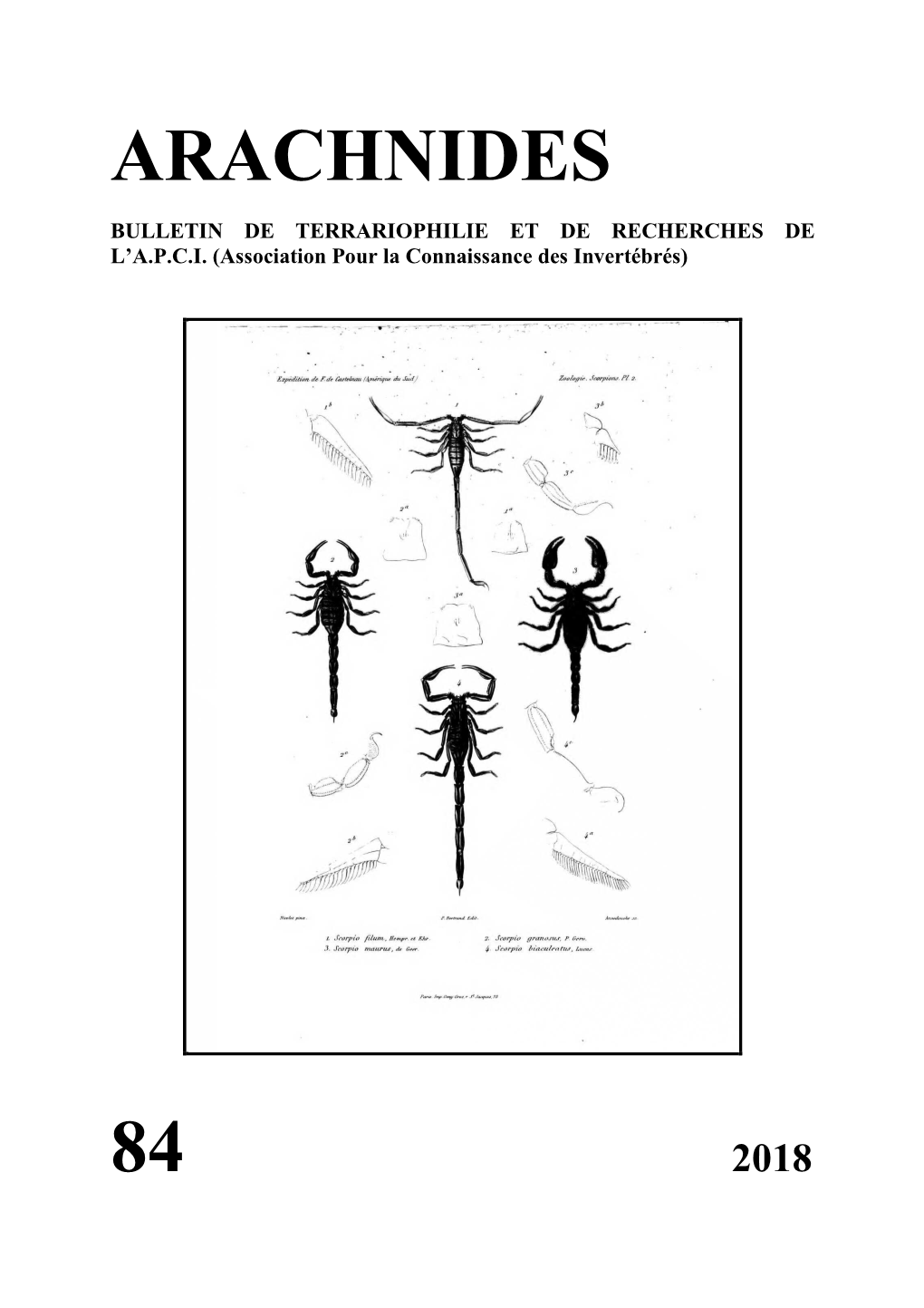 Arachnides 84, 2018