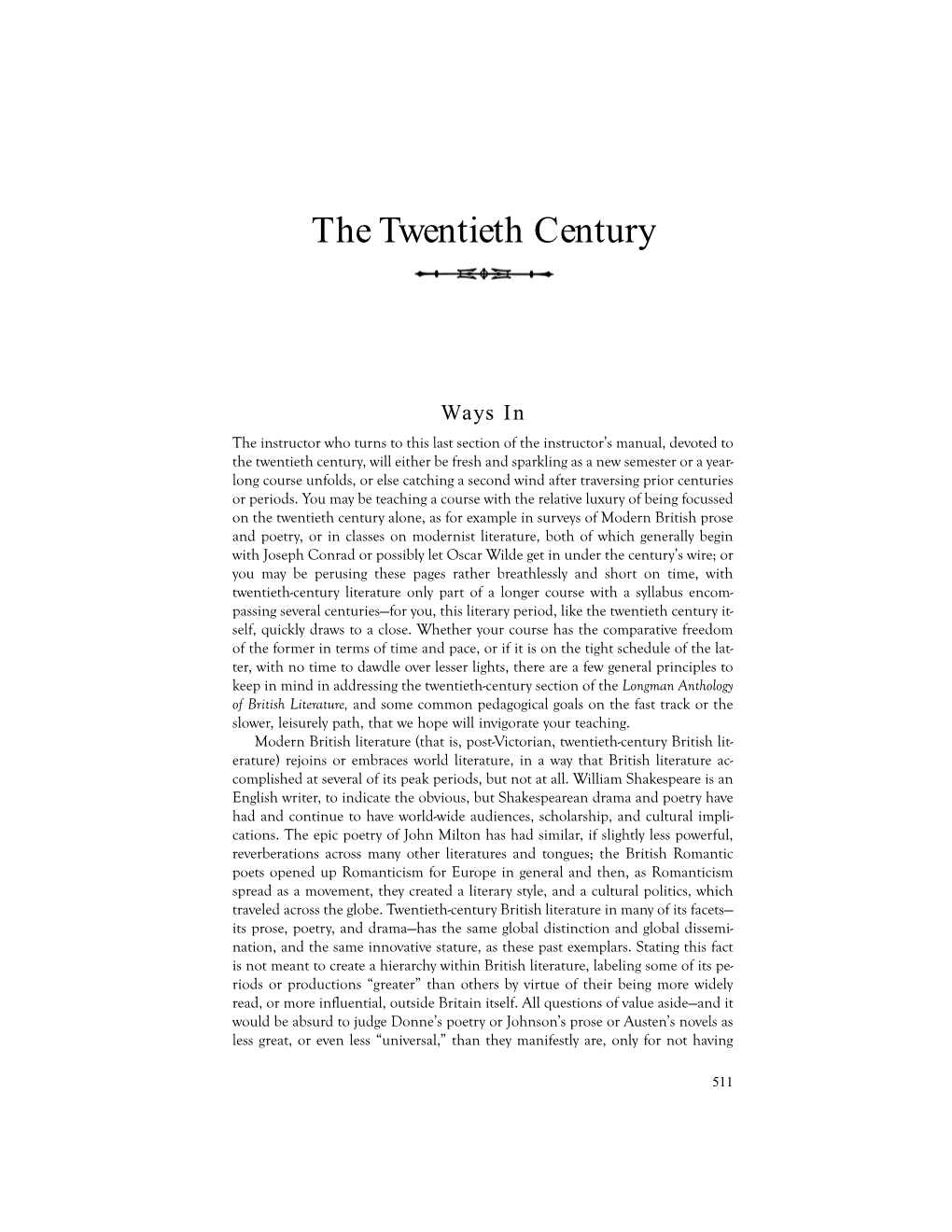 The Twentieth Century