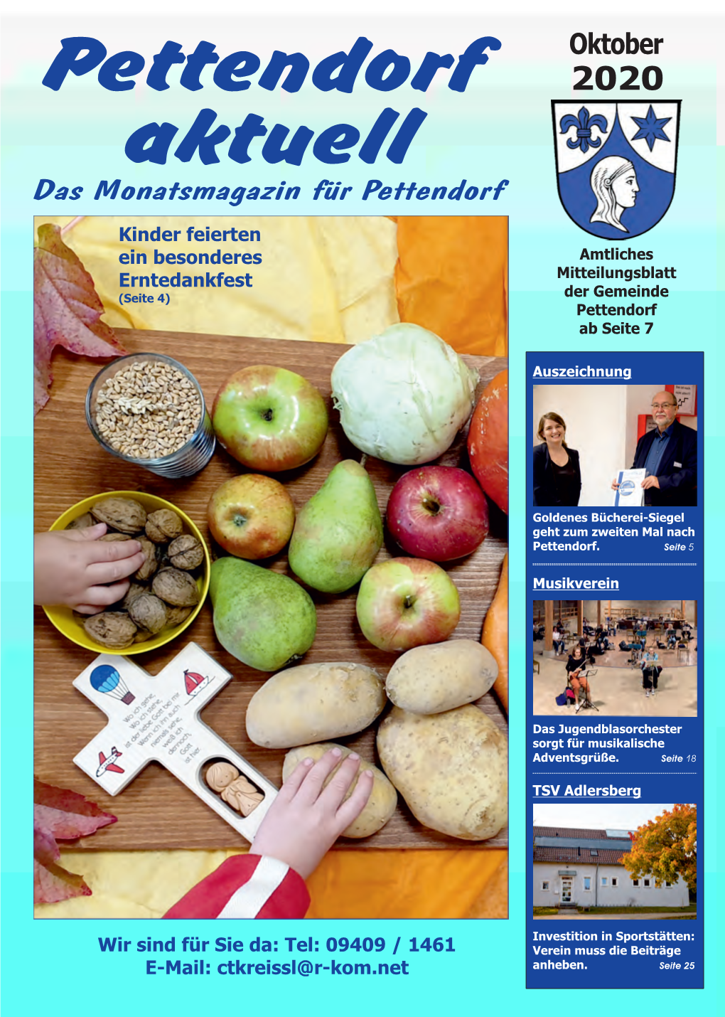 Mitteilungsblatt Der Gemeinde Pettendorf Oktober 2020