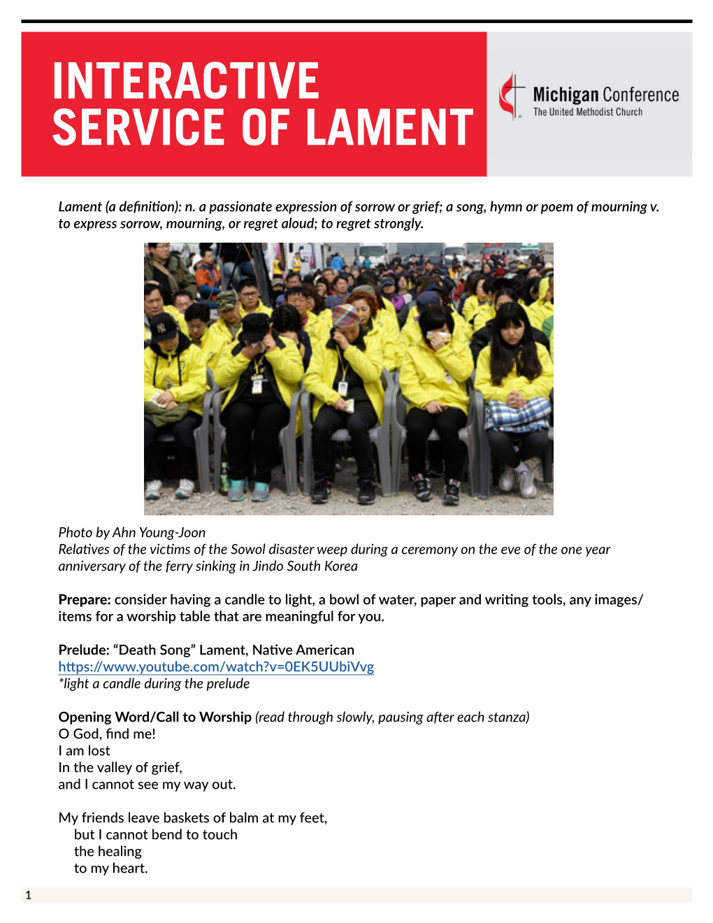Interactive Service of Lament
