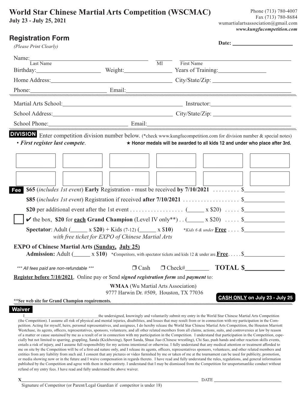 Registration Form Date: (Please Print Clearly)