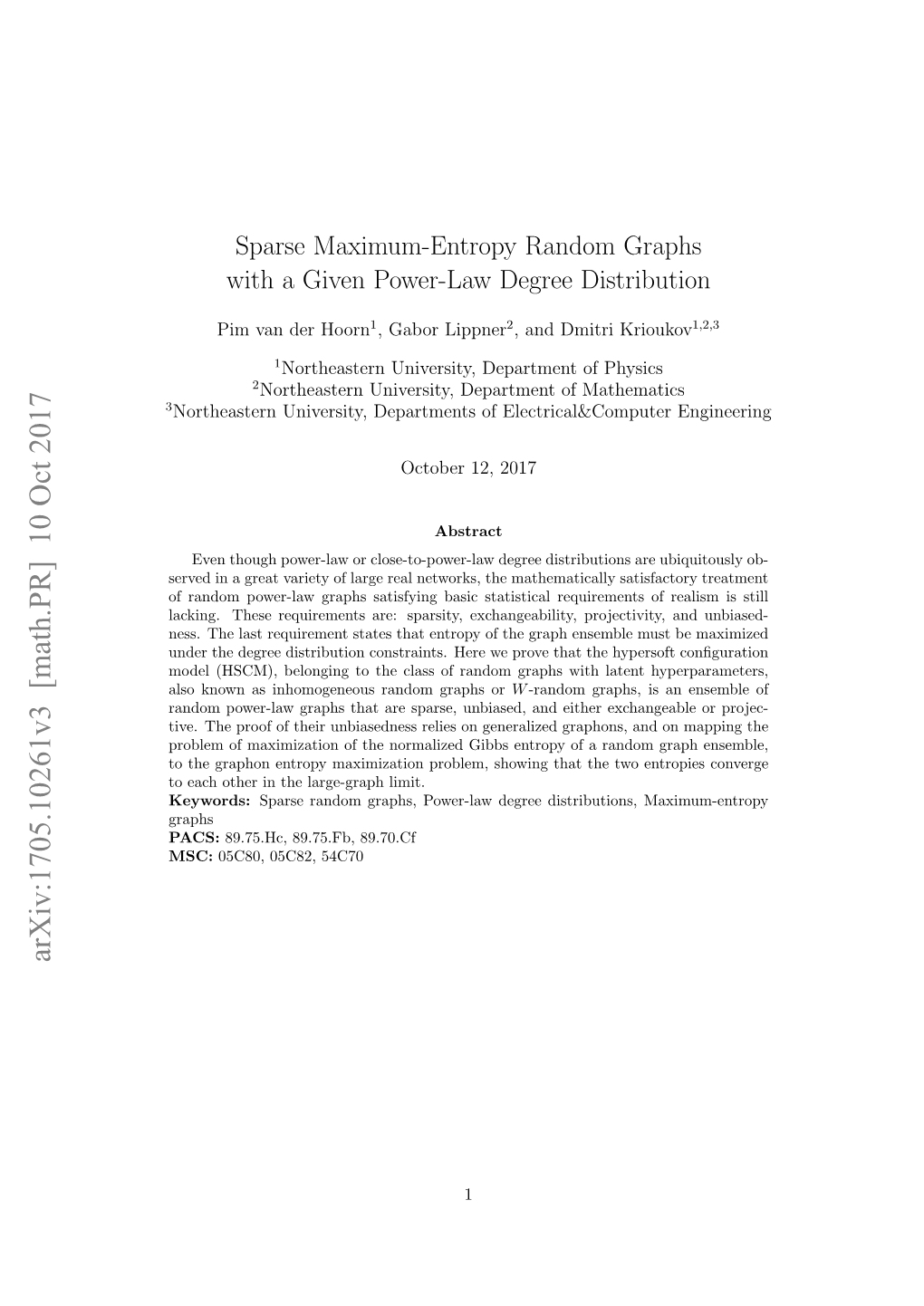 Sparse Maximum-Entropy Random Graphs with a Given Power-Law Degree Distribution
