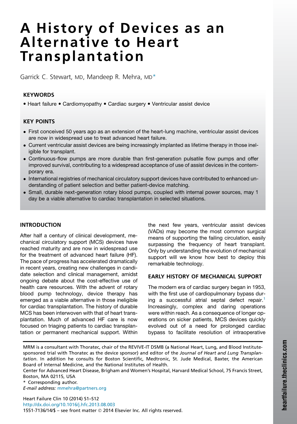 A History of Devices As an Alternative to Heart Transplantation