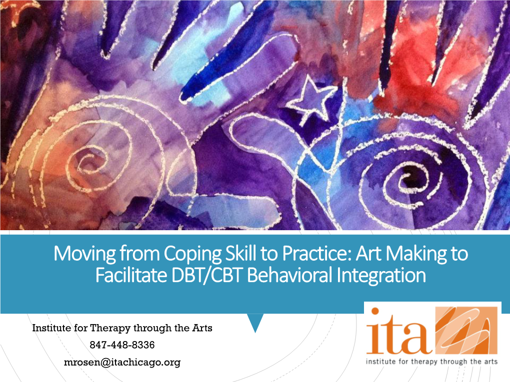 Art Making to Facilitate DBT/CBT Behavioral Integration
