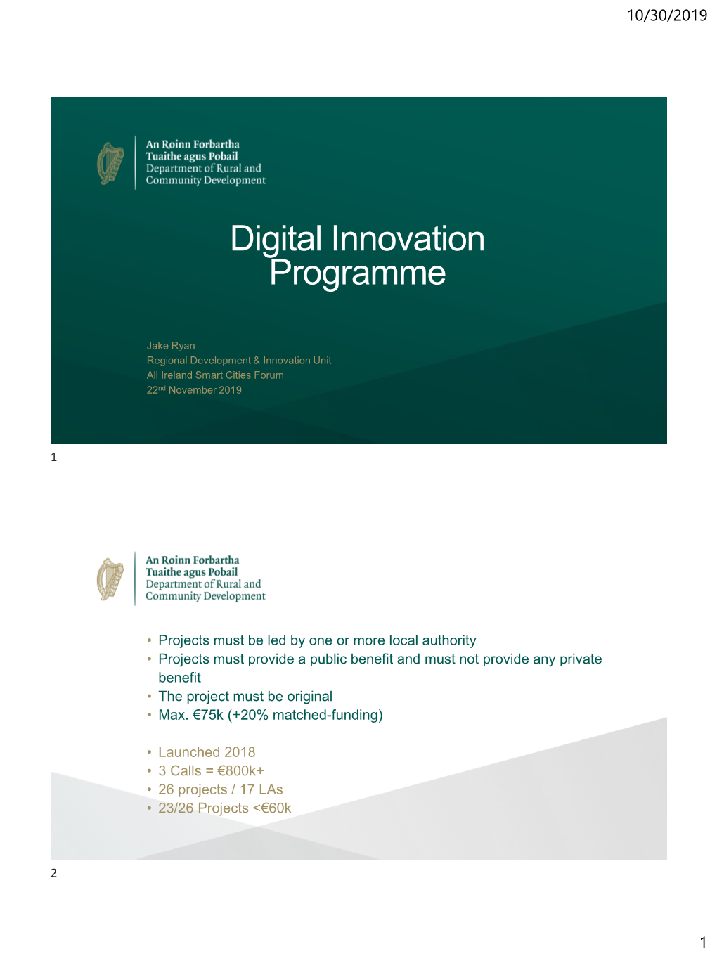 Digital Innovation Programme
