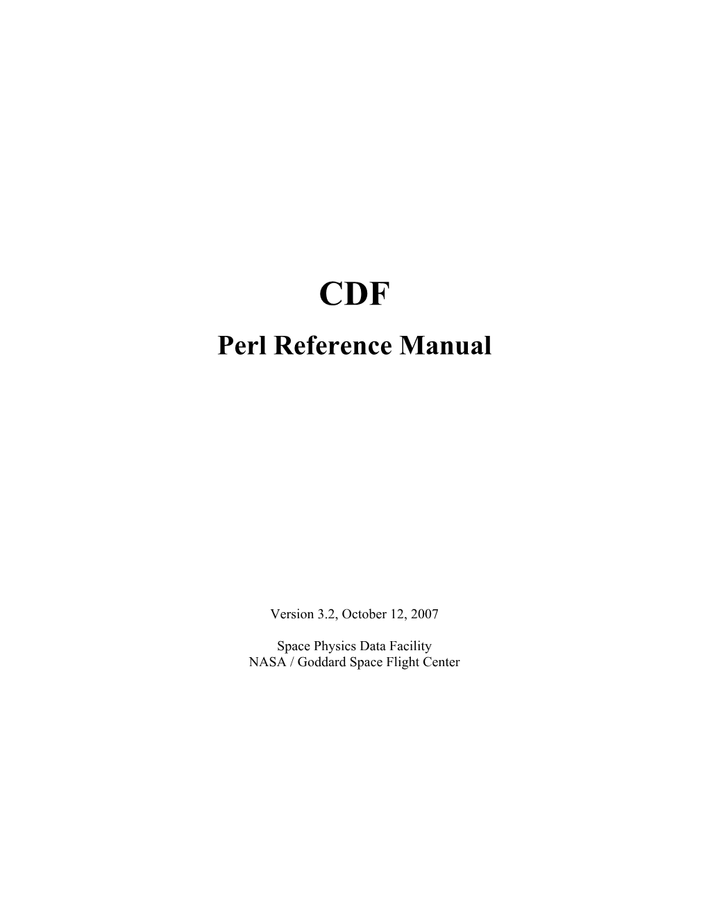 Perl Reference Manual