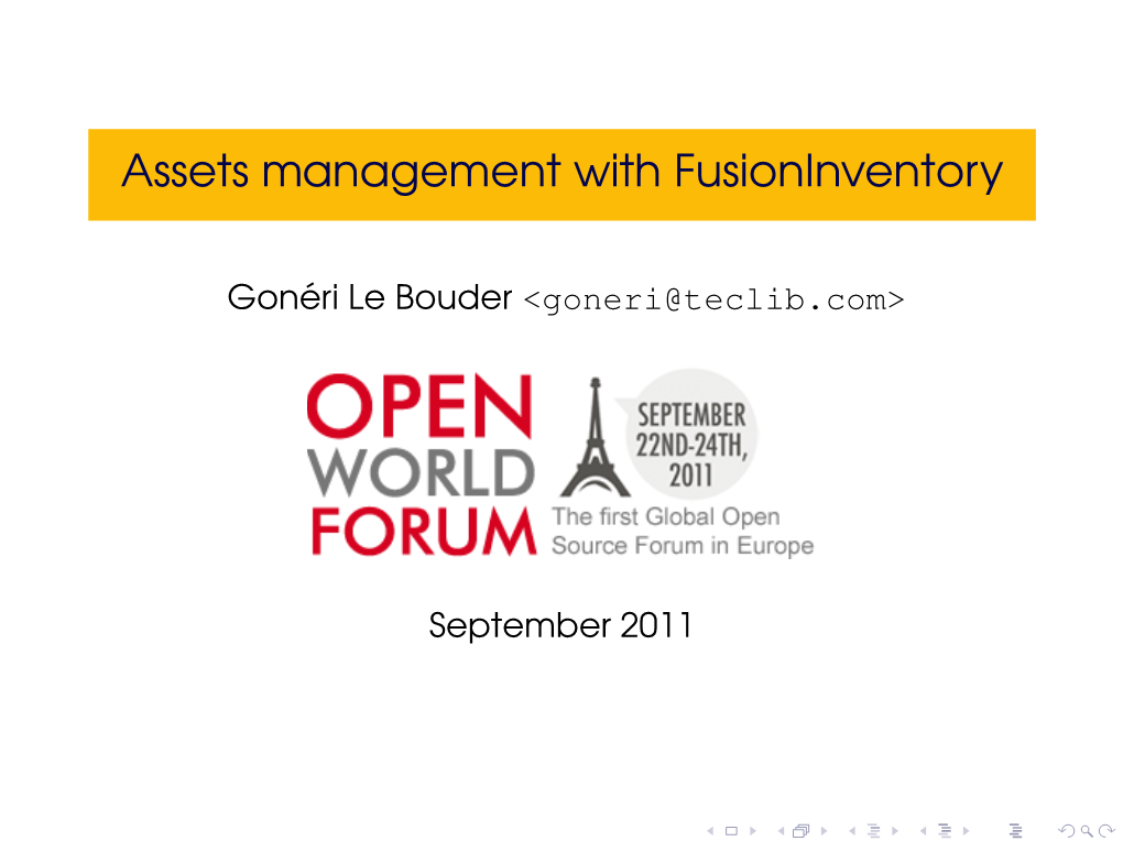 Assets Management with Fusioninventory