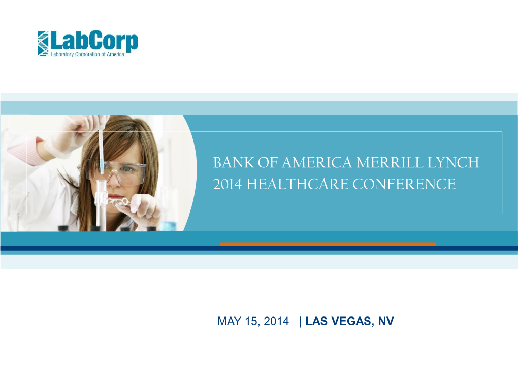 Bank of America Merrill Lynch Health Care Conference Presentation