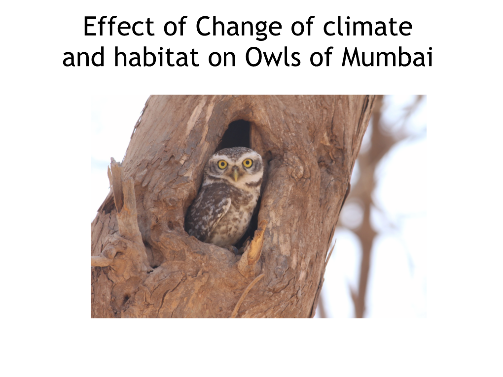 Effect of Change of Climate and Habitat On