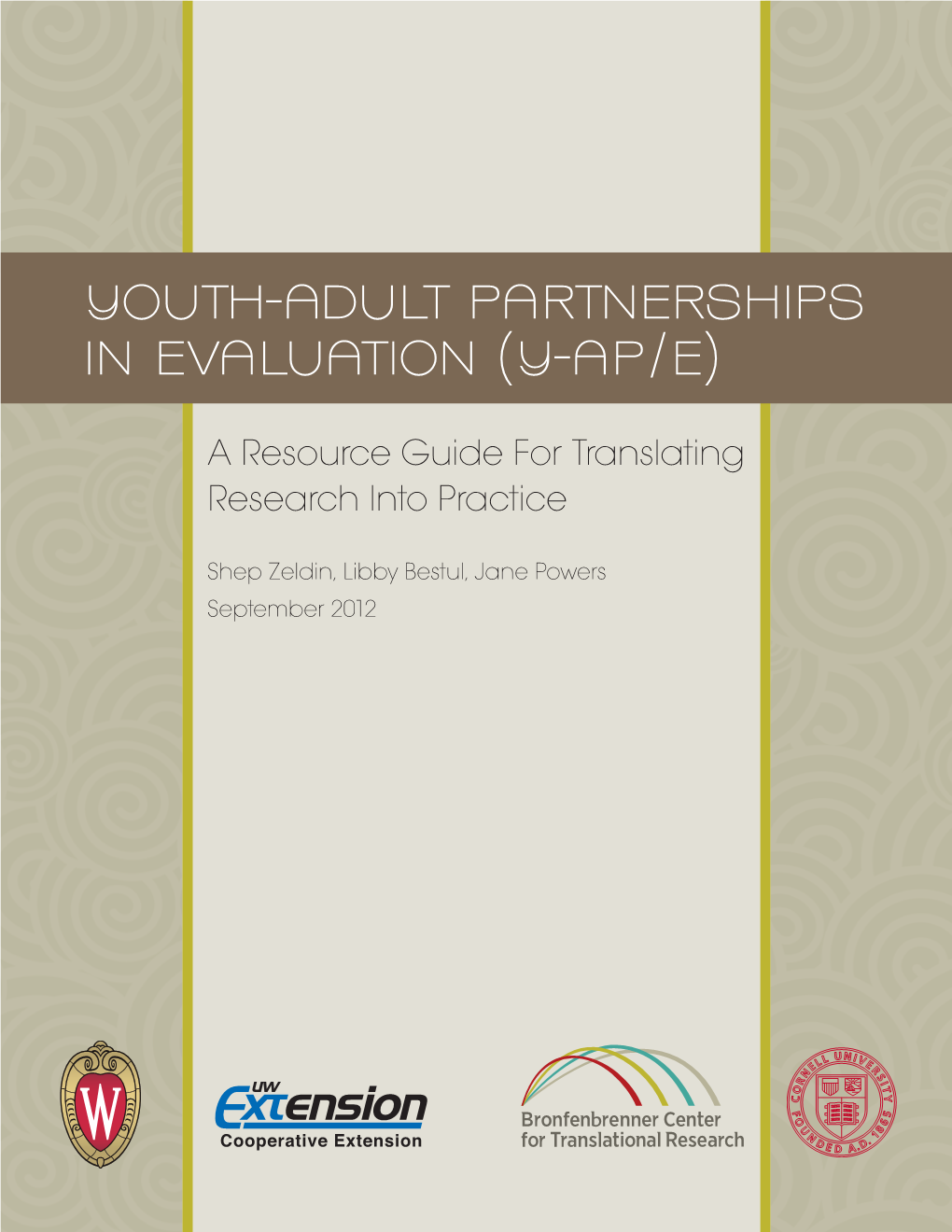 Youth-Adult Partnerships in Evaluation (Y-Ap/E)