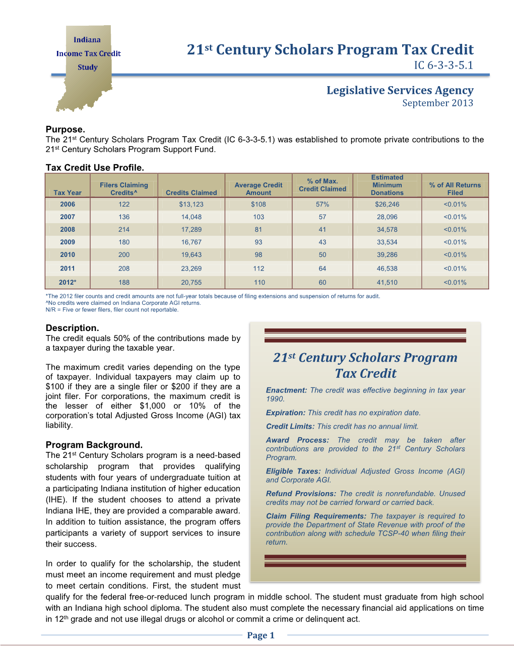Ethanol Production Tax Credit IC 6-3.1-28