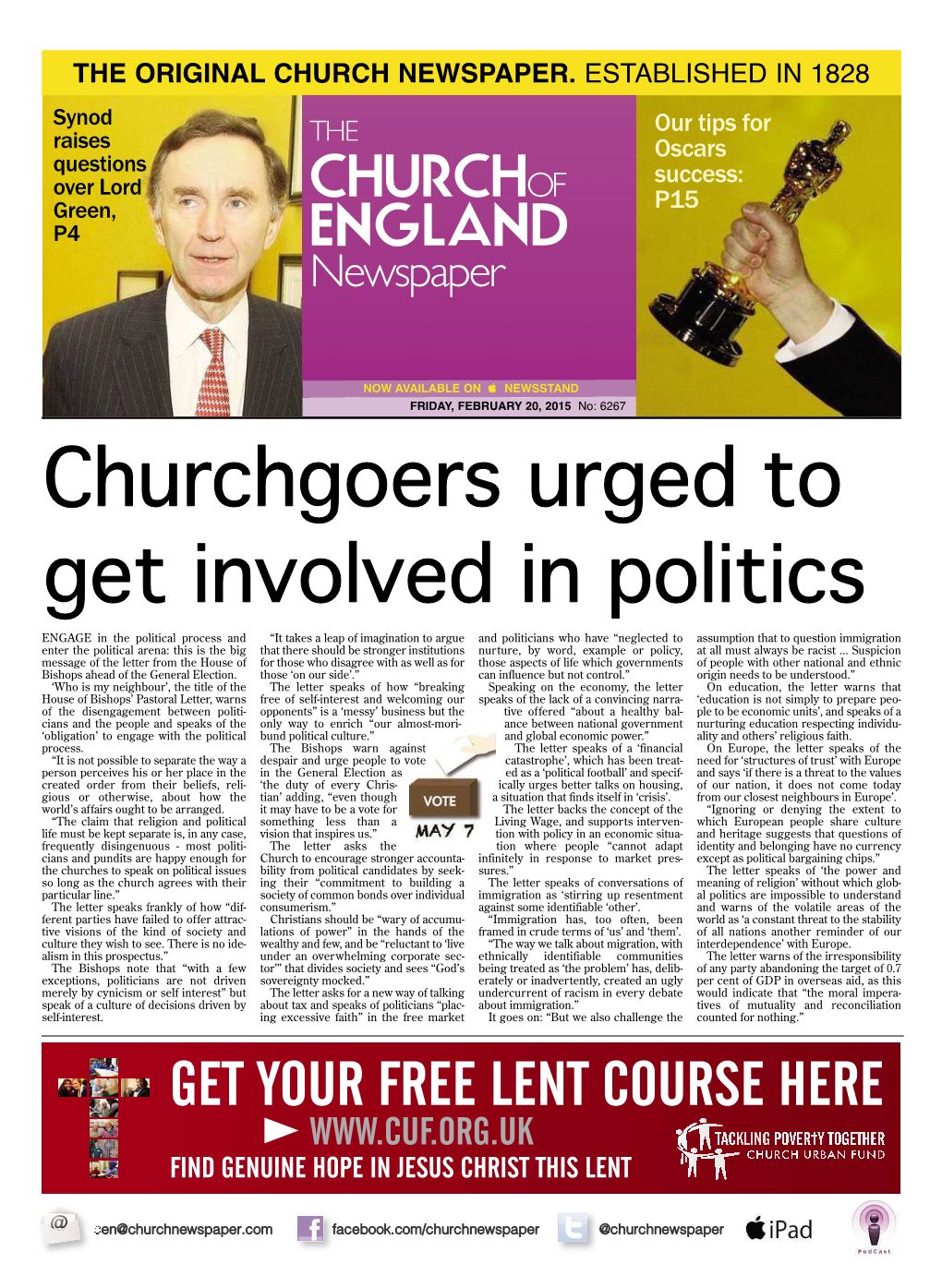 Churchgoers Urged to Get Involved in Politics