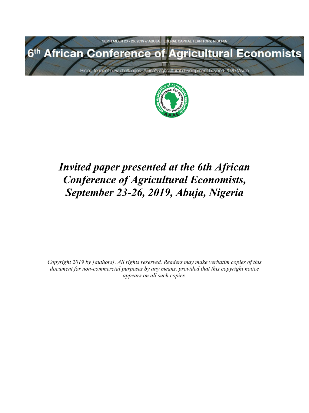 379. Productivity in Central Africa.Docx