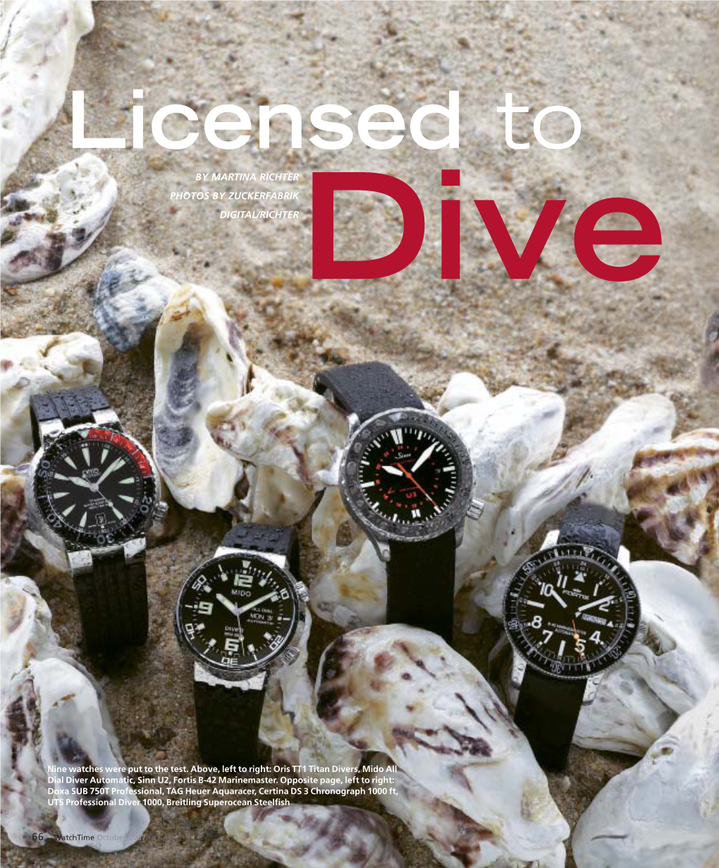 Comparative Test: Nine Divers' Watches