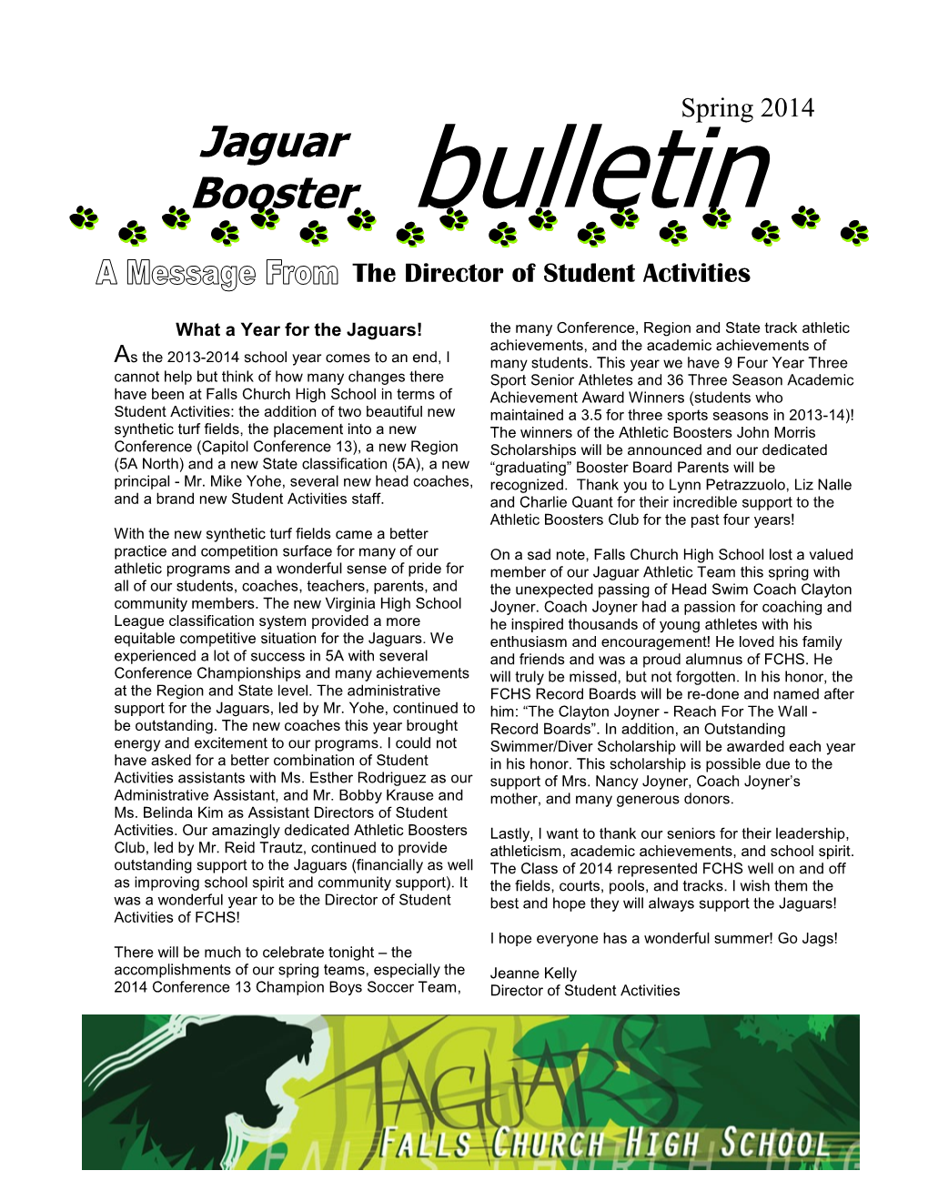Jaguar Booster Bulletin