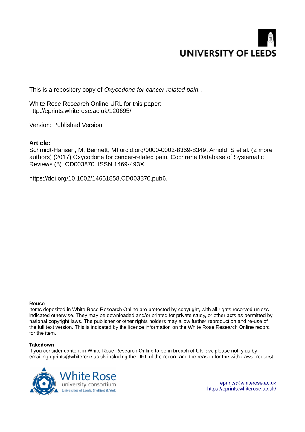 Oxycodone for Cancer-Related Pain