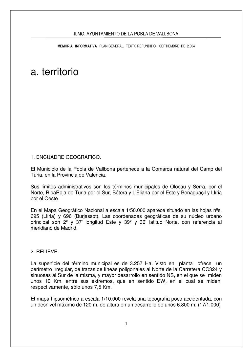 A. Territorio