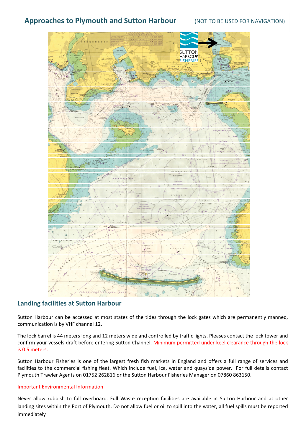 Approaches to Plymouth and Sutton Harbour (NOT to BE USED for NAVIGATION)