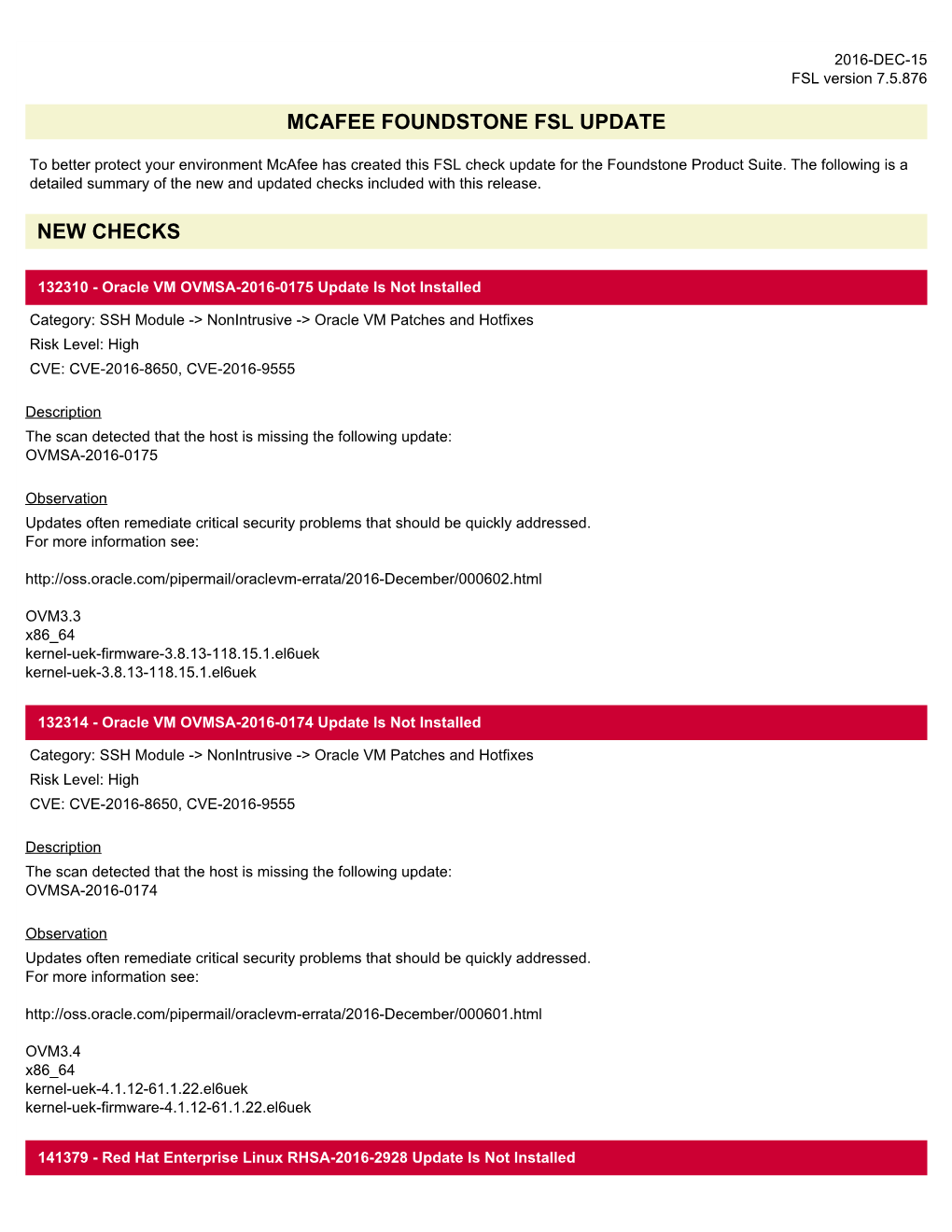 Mcafee Foundstone Fsl Update