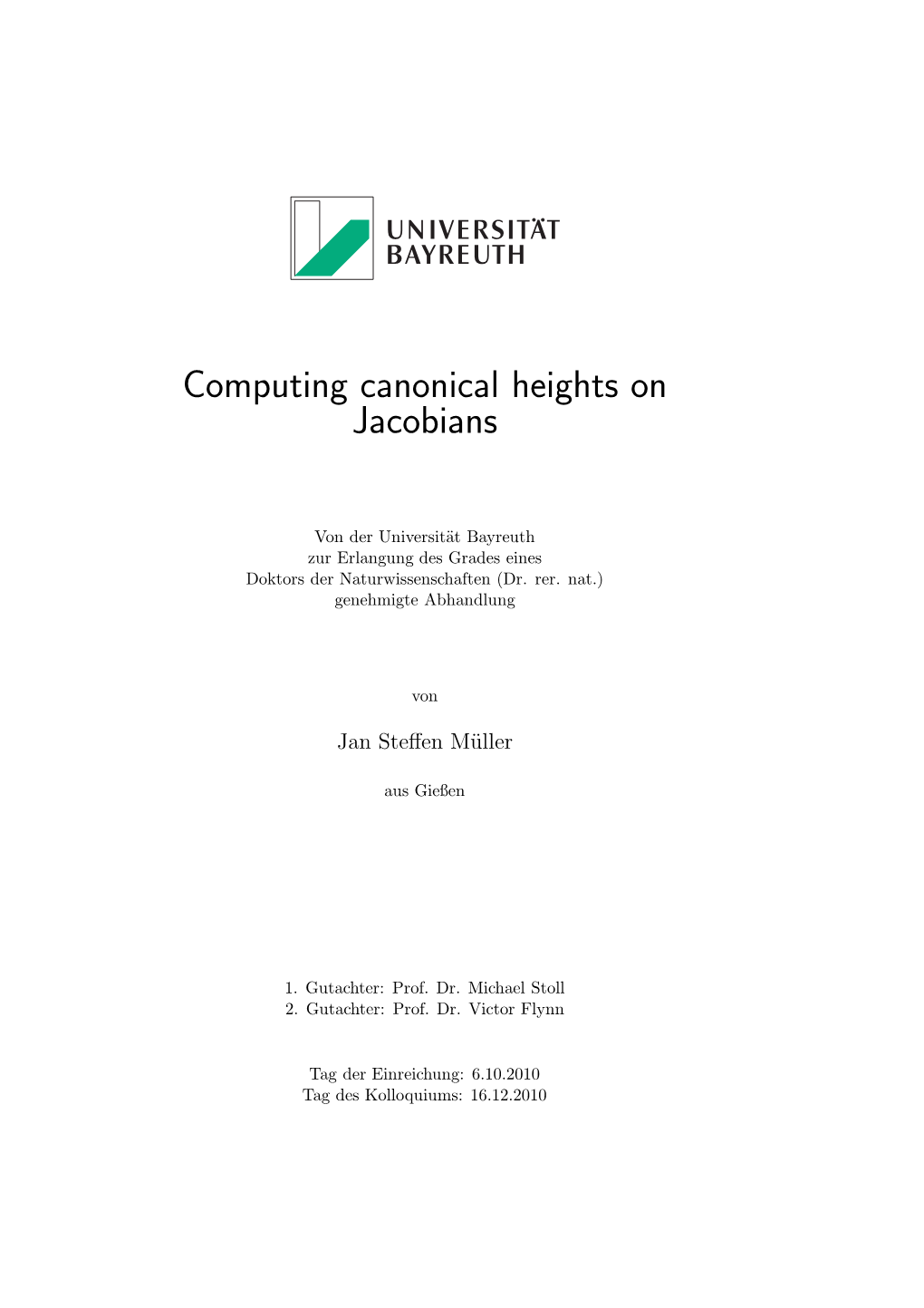 Computing Canonical Heights on Jacobians