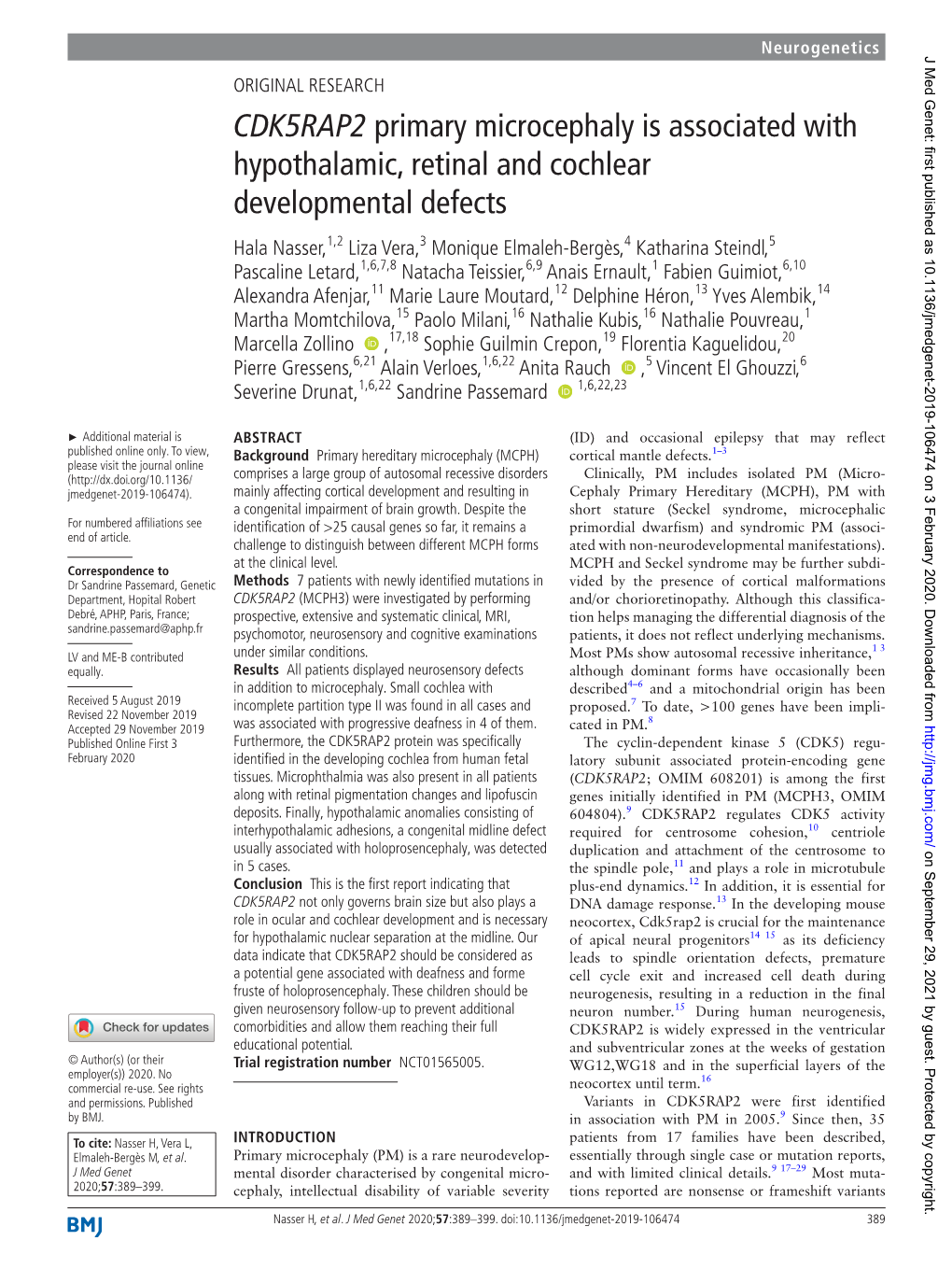 CDK5RAP2 Primary Microcephaly Is