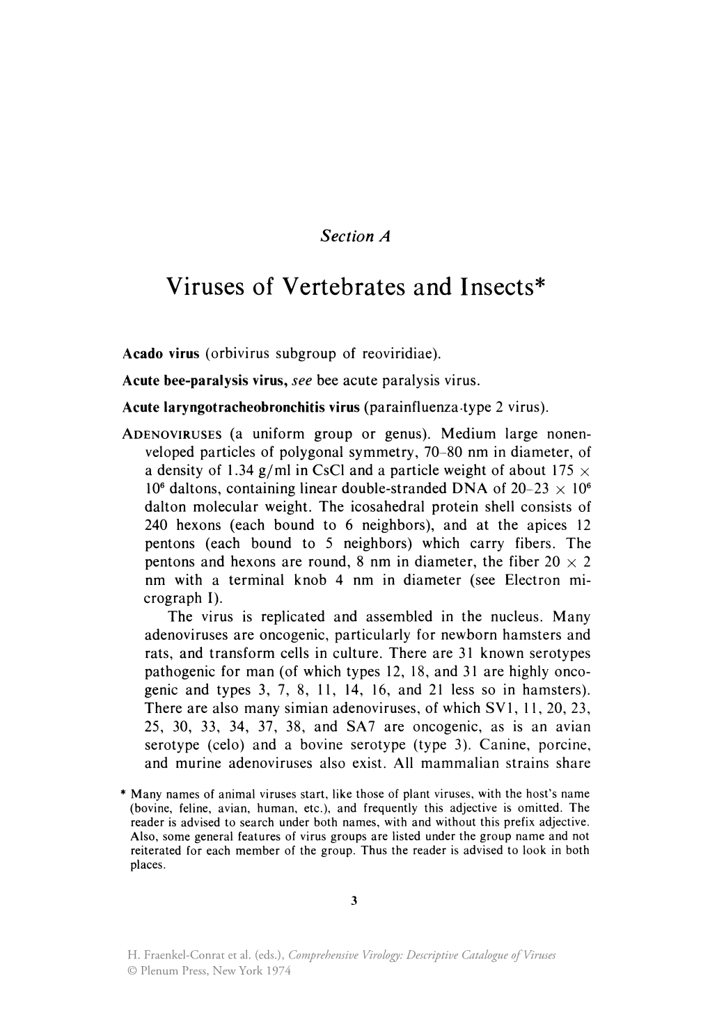 Viruses of Vertebrates and Insects*