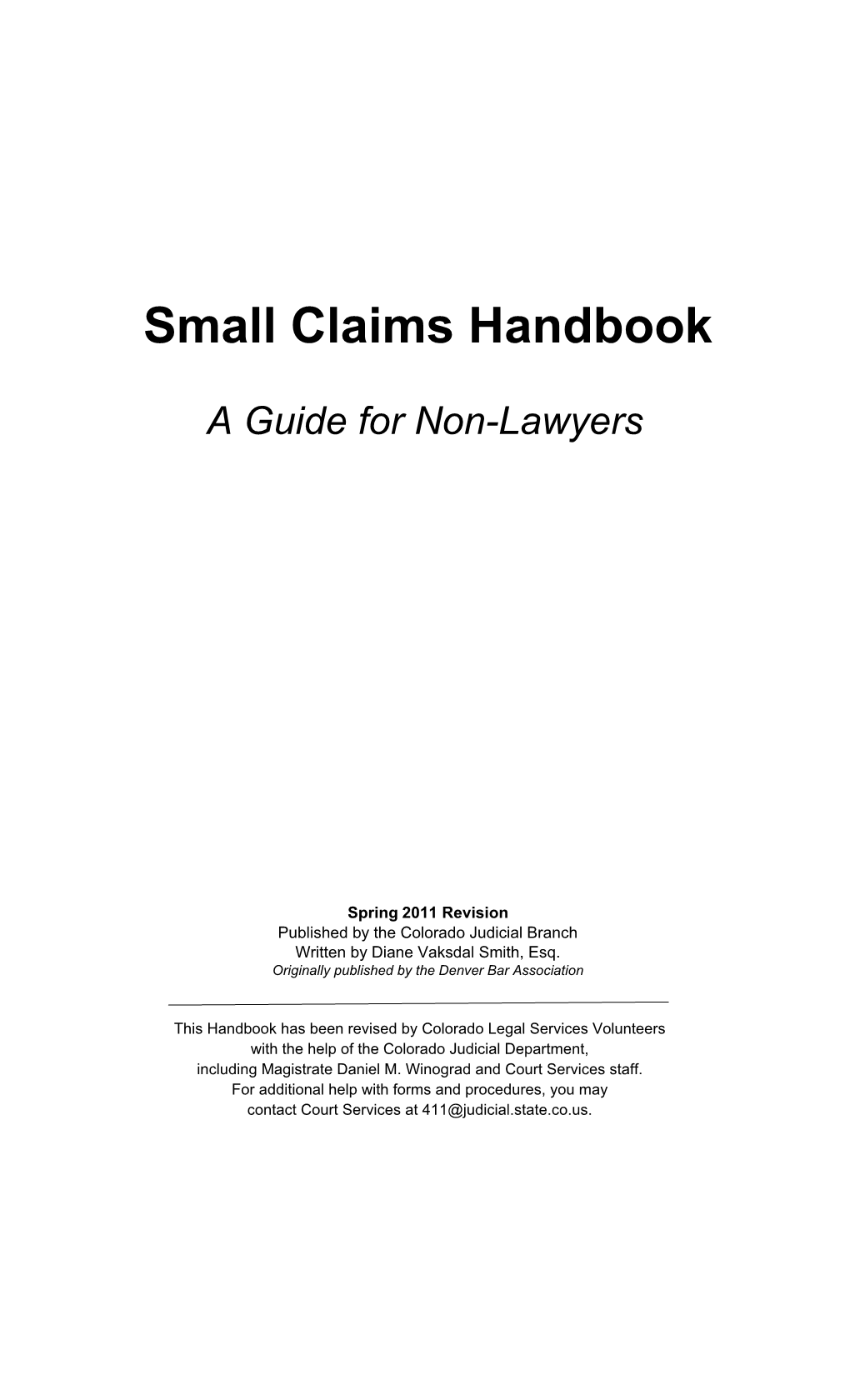 Small Claims Handbook