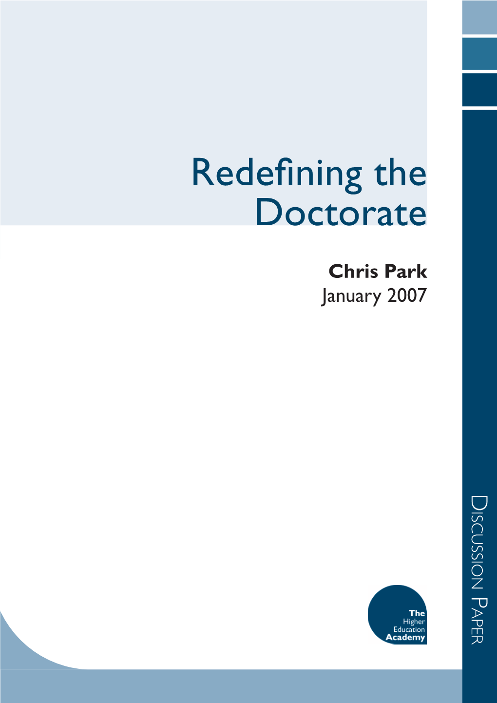 Redefining the Doctorate 1