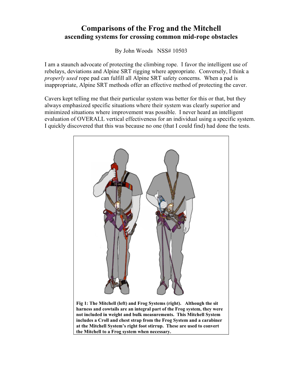 Comparisons of the Frog and the Mitchell Ascending Systems for Crossing Common Mid-Rope Obstacles