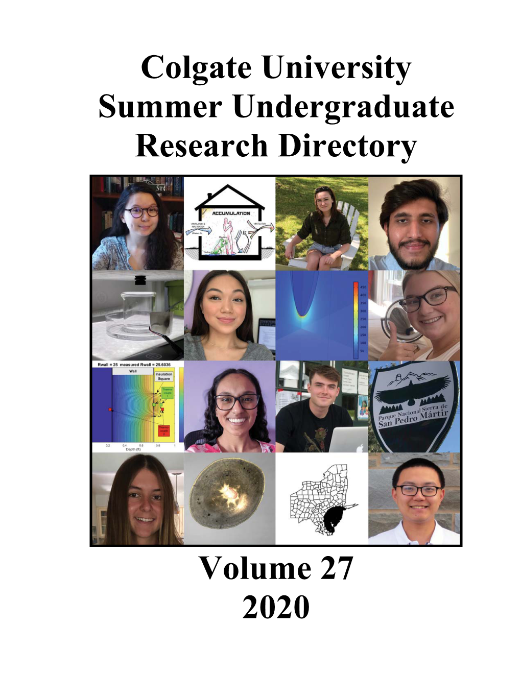 Summer Undergraduate Research Directory