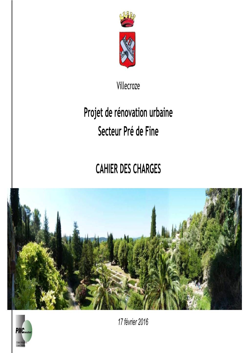 Secteur Pré De Fine : Cahier Des Charges