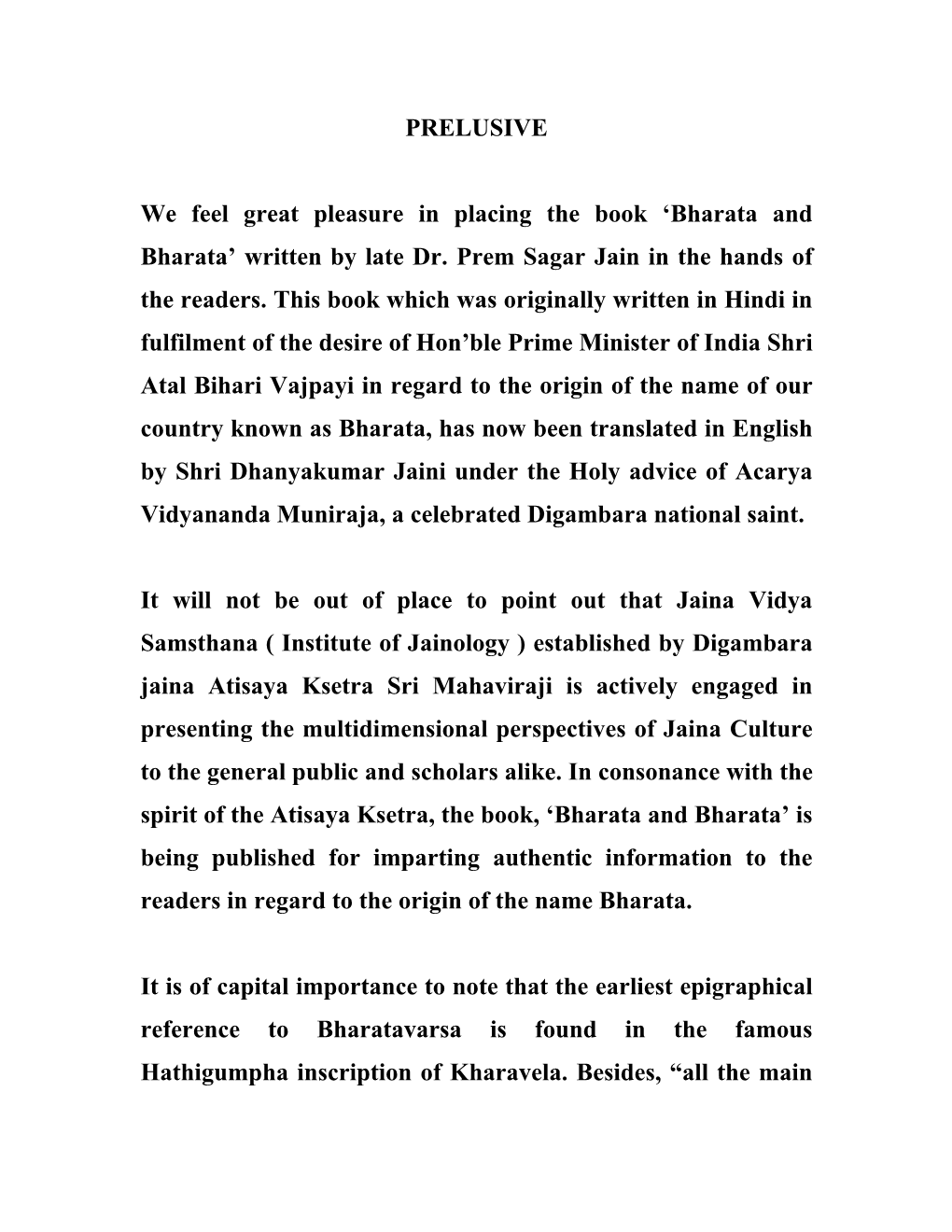 Bharata and Bharata’ Written by Late Dr