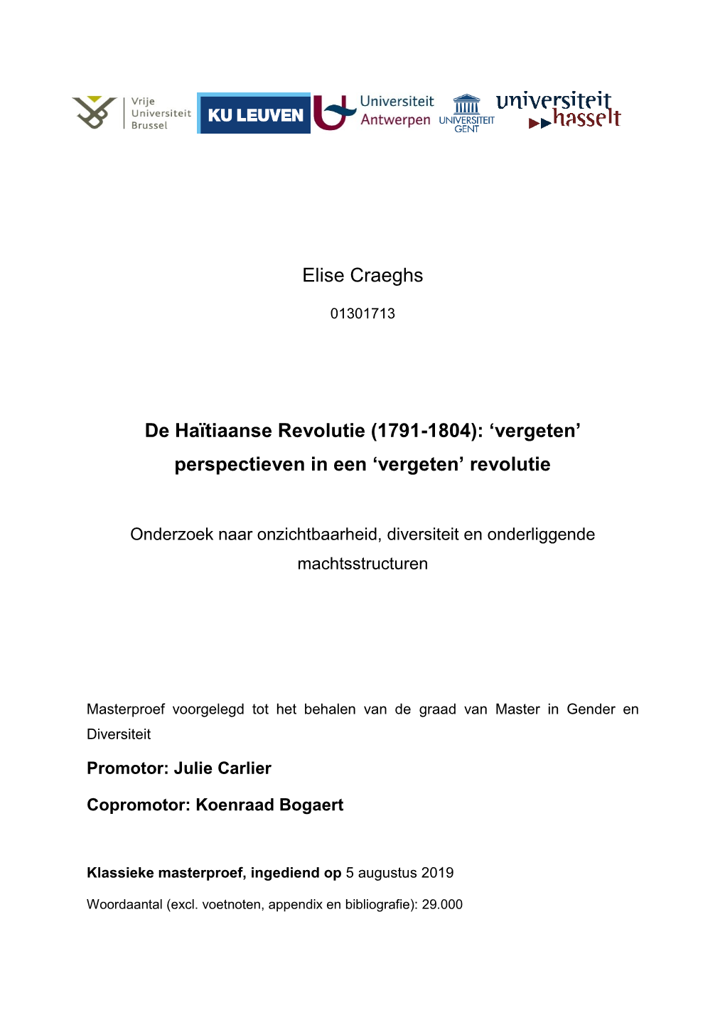 Elise Craeghs De Haïtiaanse Revolutie (1791-1804): 'Vergeten