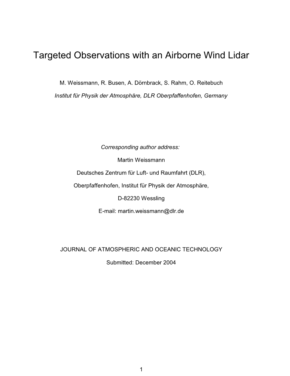 Targeted Observations with an Airborne Wind Lidar